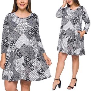 long sleeve tunic dress with pockets